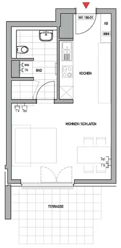 1 Zimmer Wohnung mit 41 m² in Düsseldorf – Bild 4