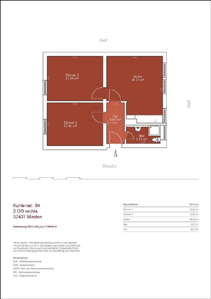 2 Zimmer Wohnung mit 53 m² in Minden – Bild 7
