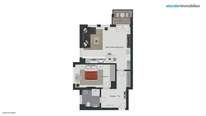 2 Zimmer Wohnung mit 52 m² in Düsseldorf – Bild 12