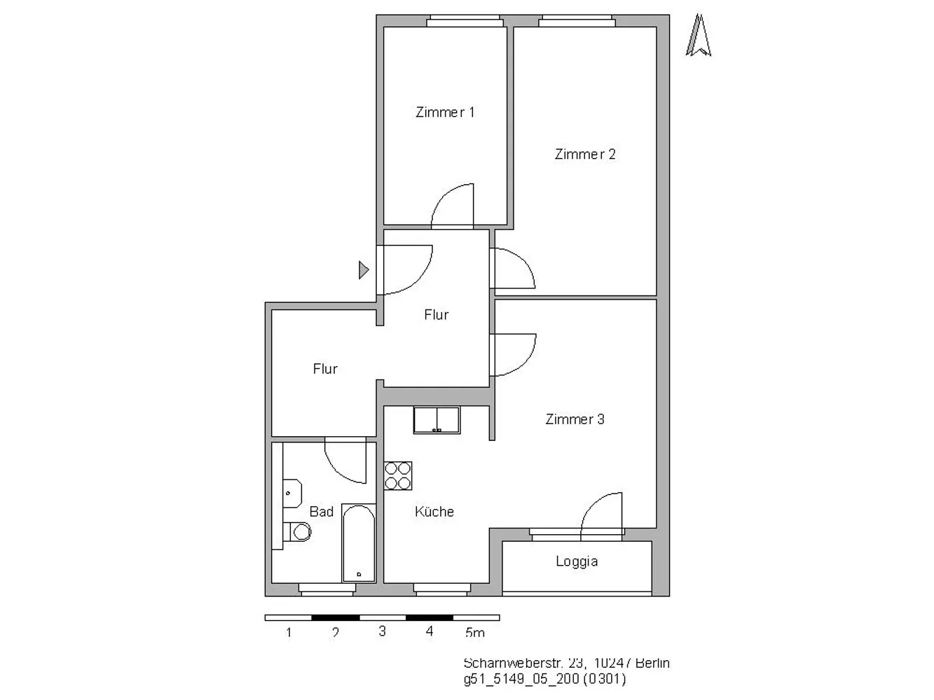 3 Zimmer Wohnung mit 77 m² in Berlin – Bild 2