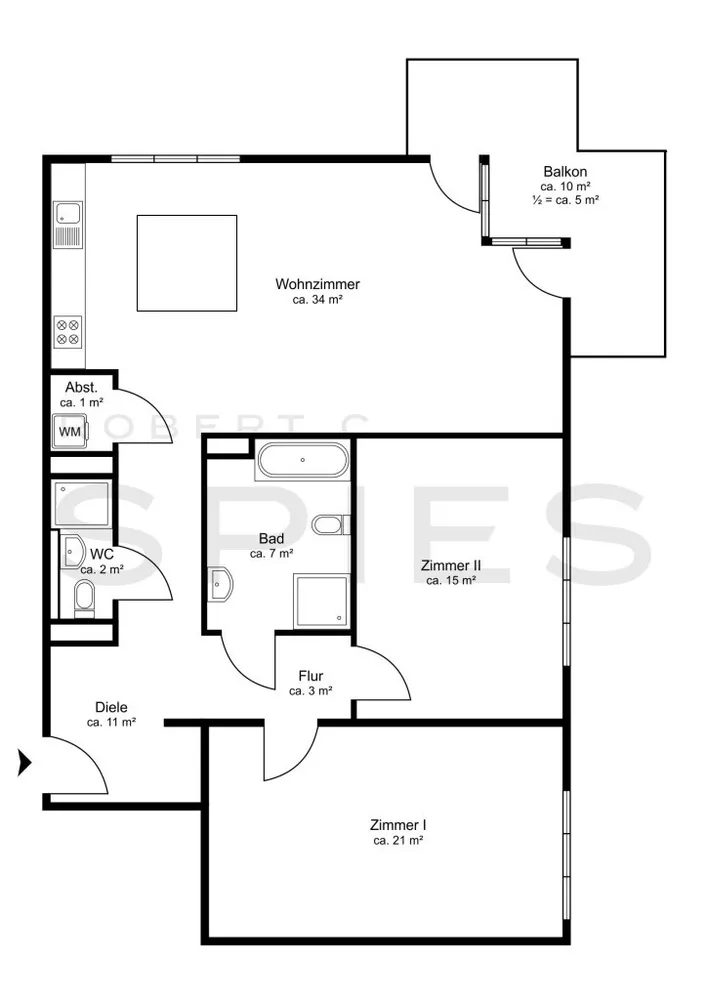 3 Zimmer Wohnung mit 100 m² in Bremen – Bild 6