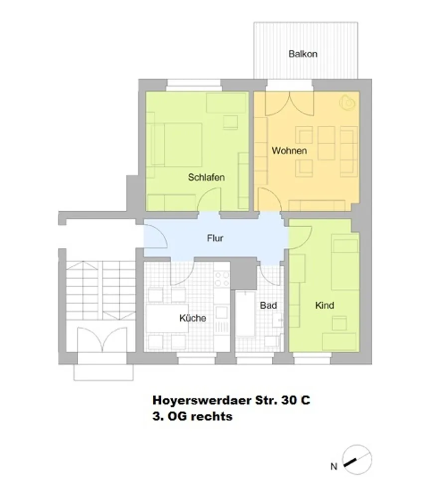 3 room apartment with 72 m² in Kamenz – Photo 4