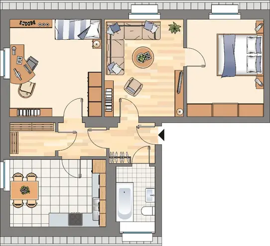 2 Zimmer Wohnung mit 60 m² in Dortmund – Bild 2