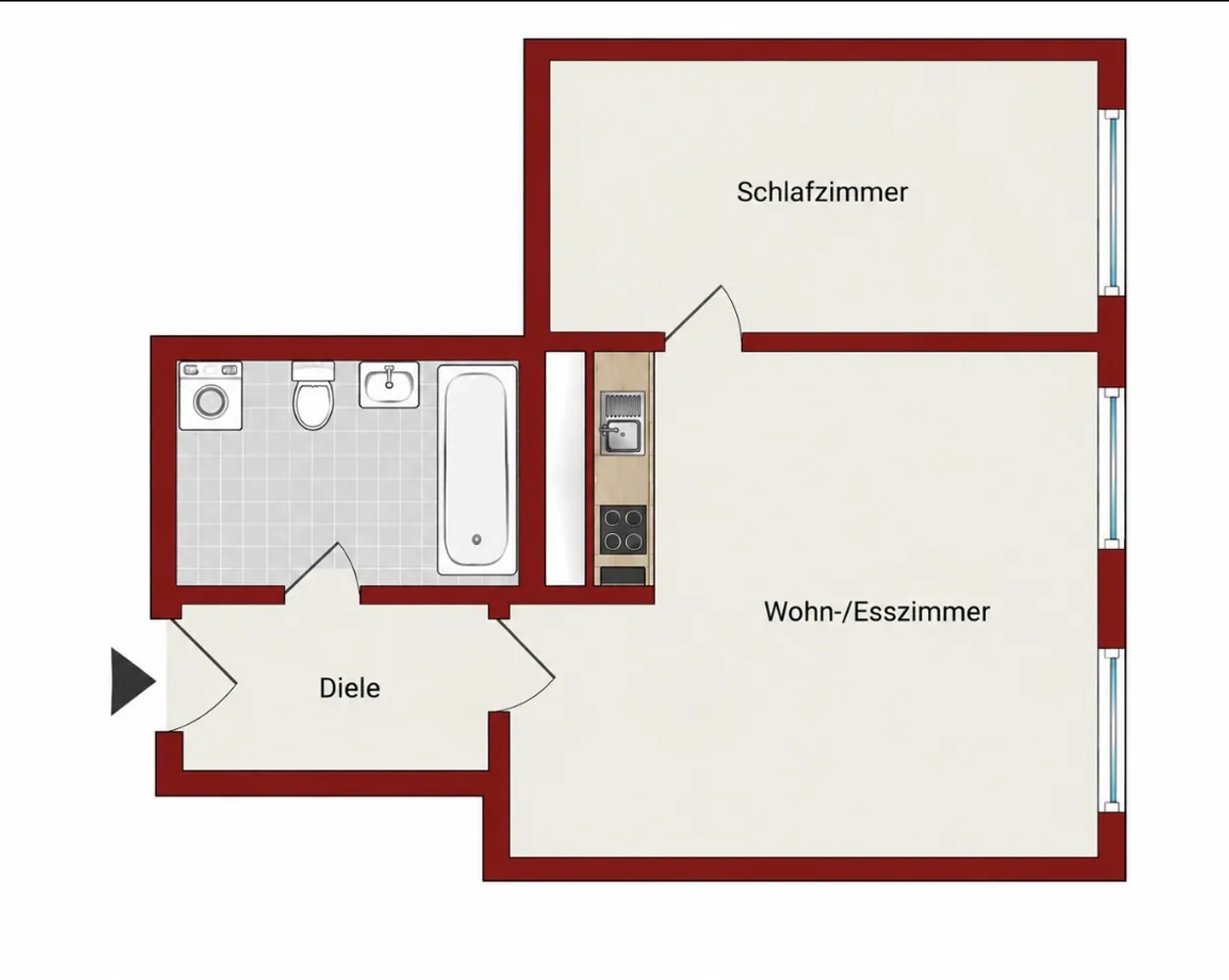 2 Zimmer Wohnung mit 42 m² in Dresden – Bild 9