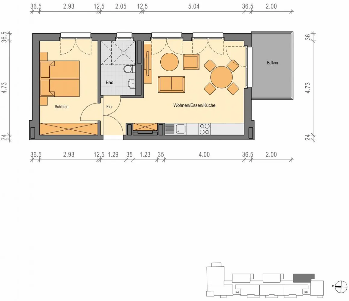 2 Zimmer Wohnung mit 49 m² in Düsseldorf – Bild 2
