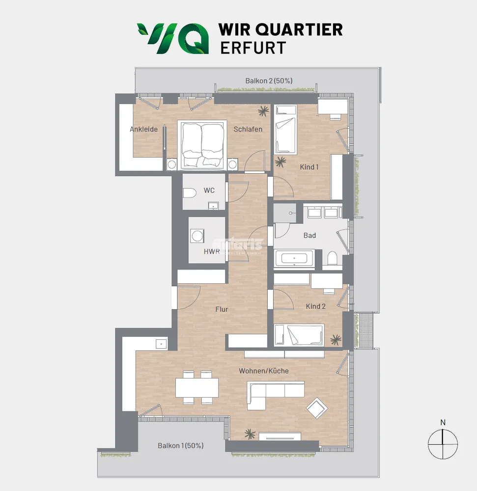 5 Zimmer Wohnung mit 132 m² in Erfurt – Bild 5