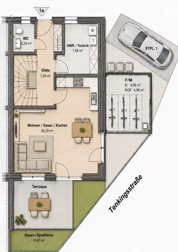 4 Zimmer Haus mit 100 m² in Bocholt – Bild 2