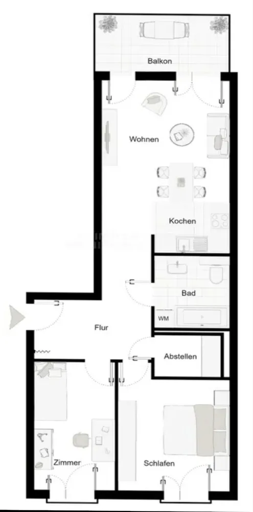 3 room apartment with 84 m² in Munich – Photo 4