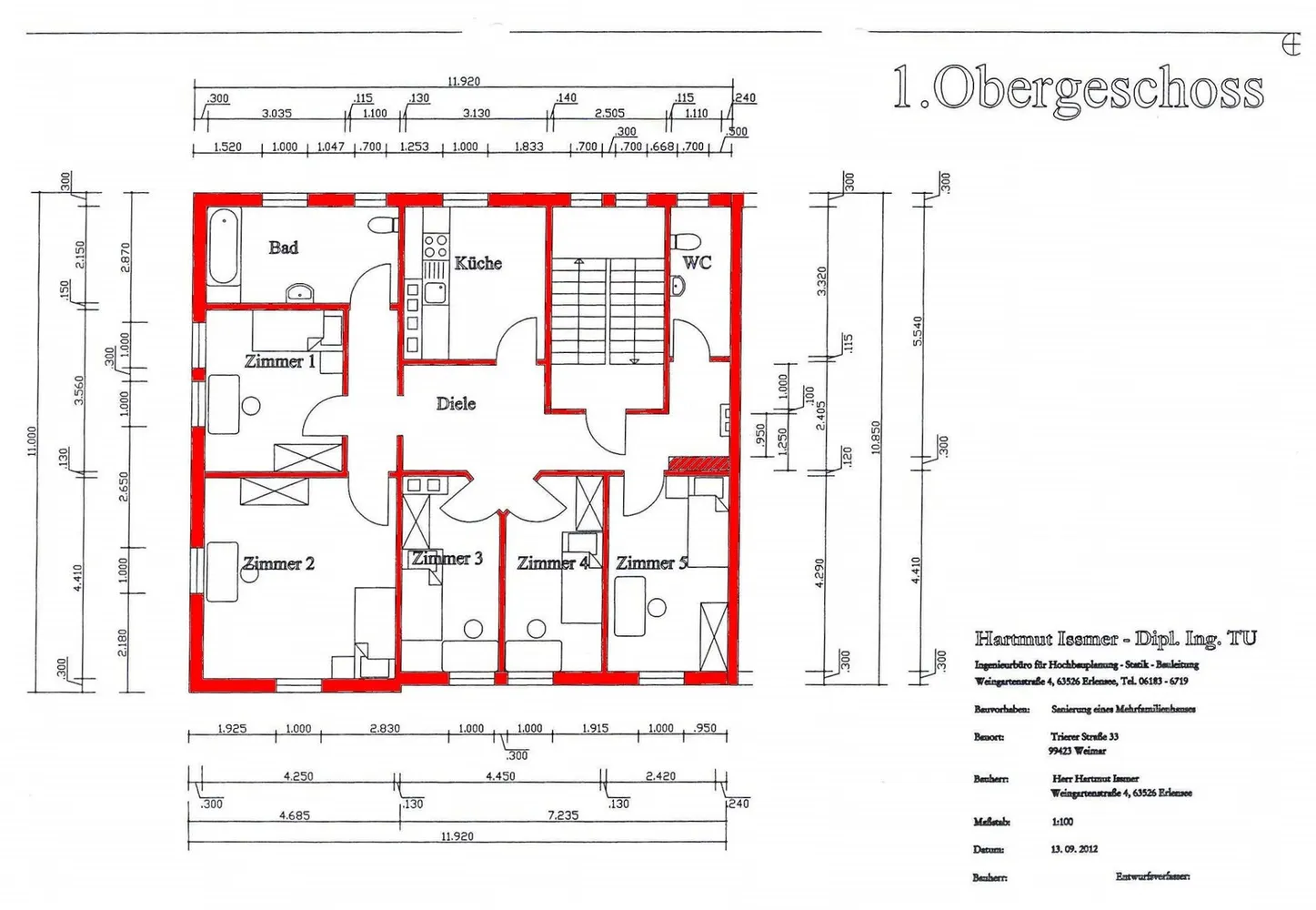 1 Zimmer Wohnung mit 16 m² in Weimar – Bild 1