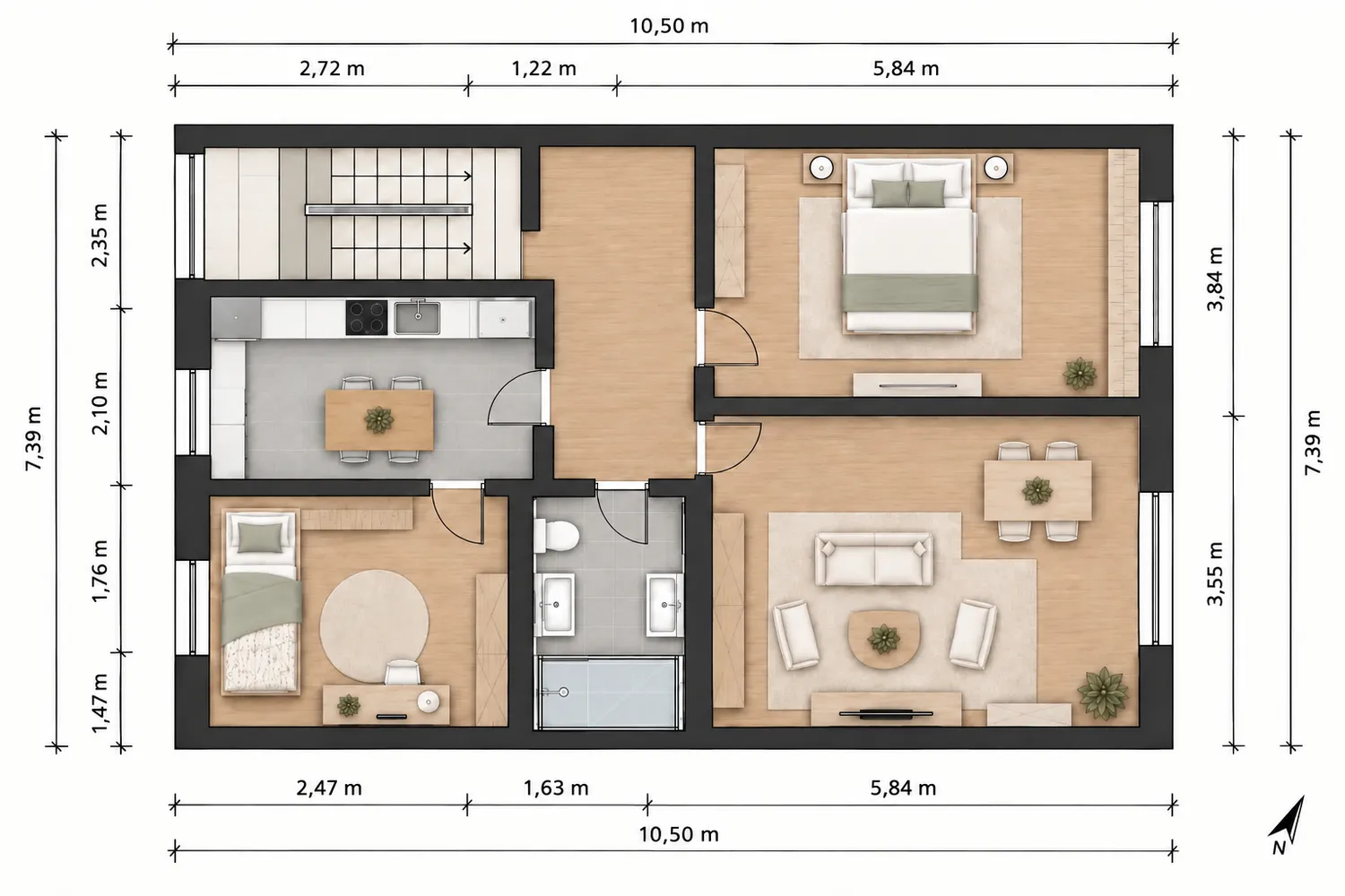 3 Zimmer Wohnung mit 61 m² in Lüdenscheid – Bild 8