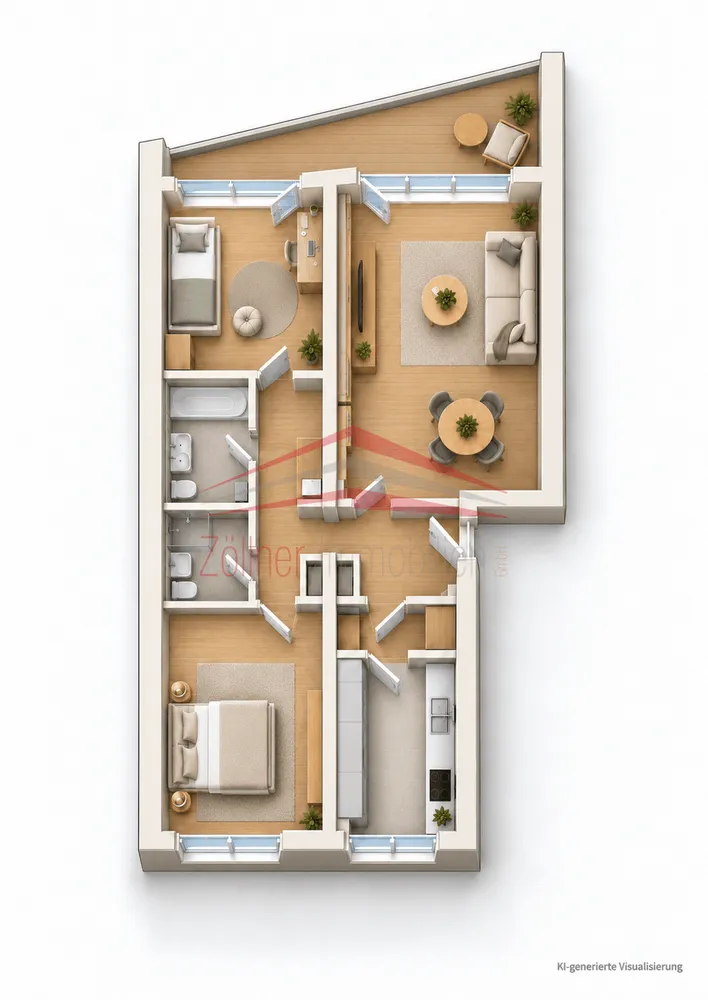 3 room apartment with 91 m² in Aalen – Photo 2