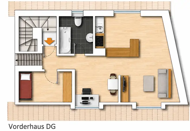 2 Zimmer Wohnung mit 55 m² in Frankfurt am Main – Bild 5