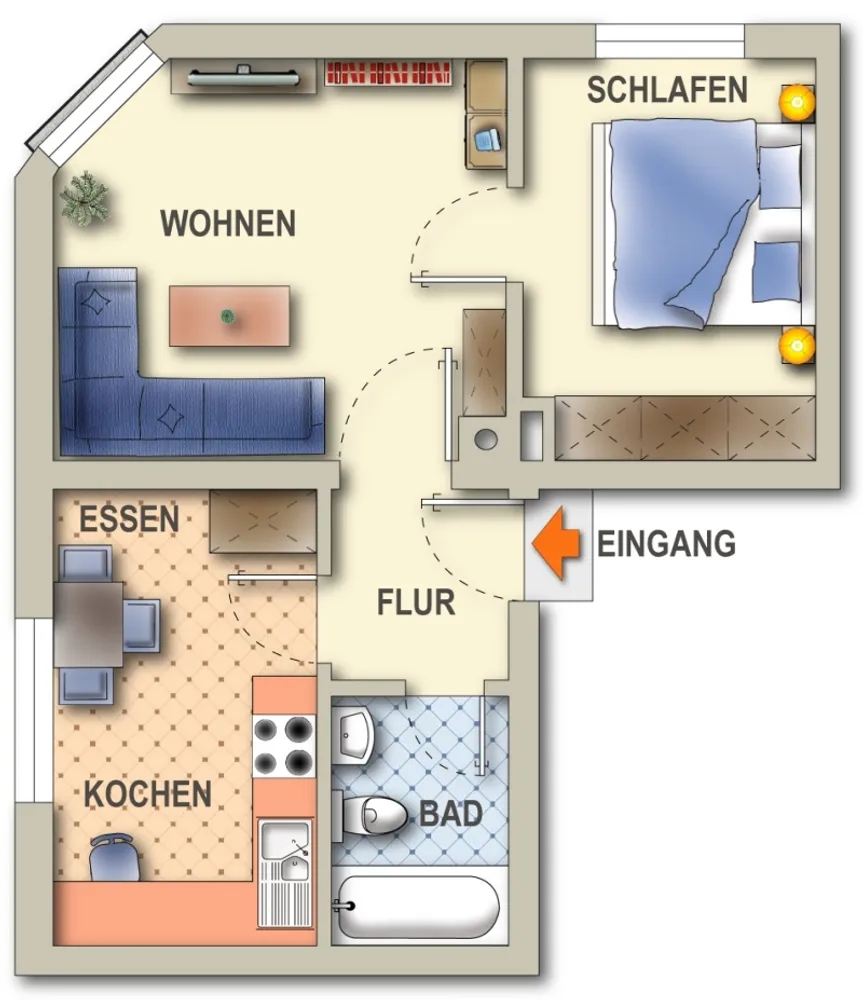 2 Zimmer Wohnung mit 53 m² in Karlsruhe – Bild 6