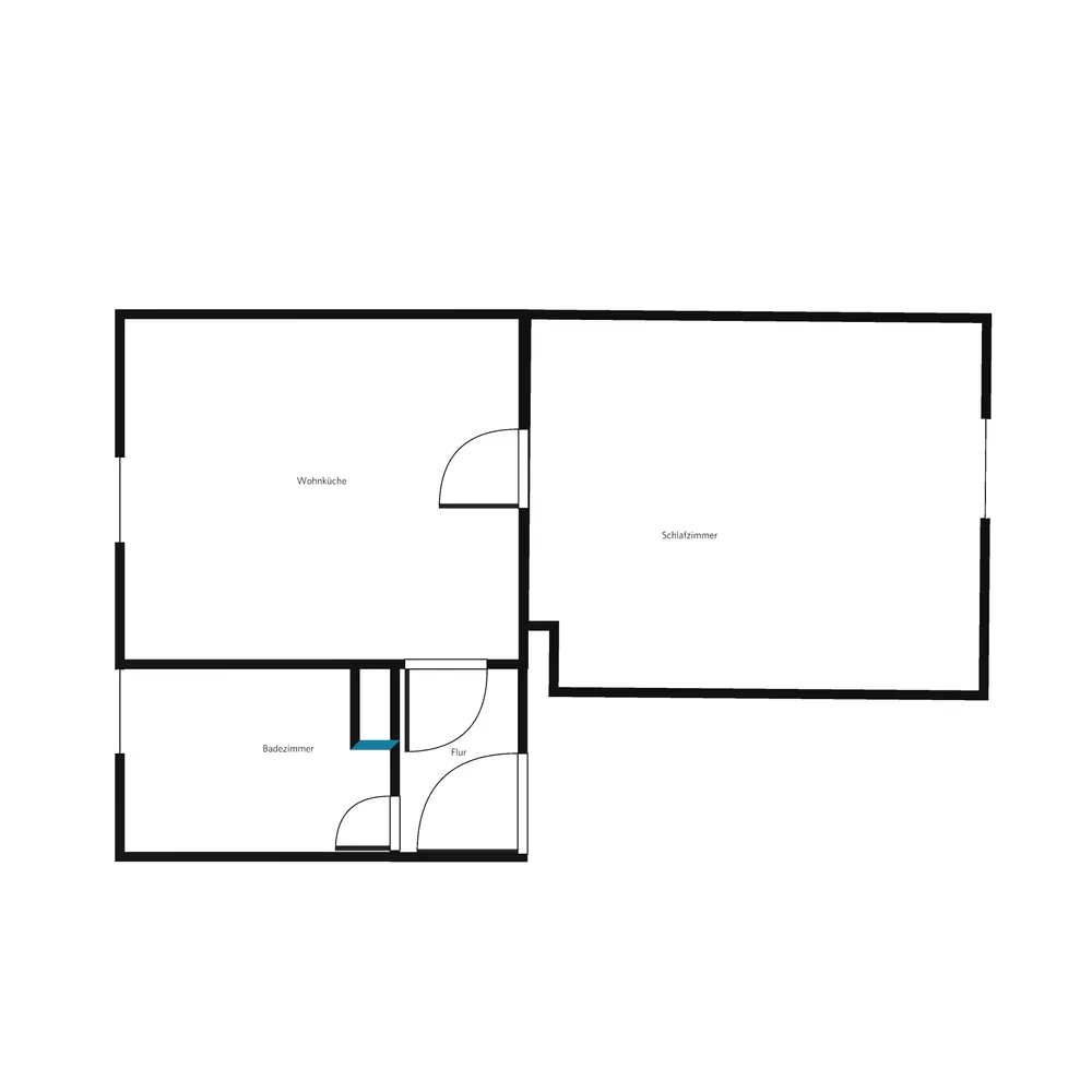 1 room apartment with 38 m² in Brunswick – Photo 2