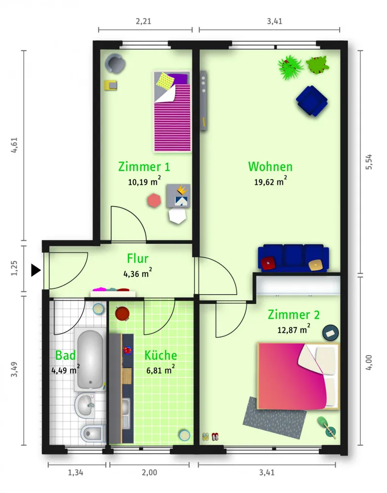3 Zimmer Wohnung mit 61 m² in Halle (Saale) – Bild 5