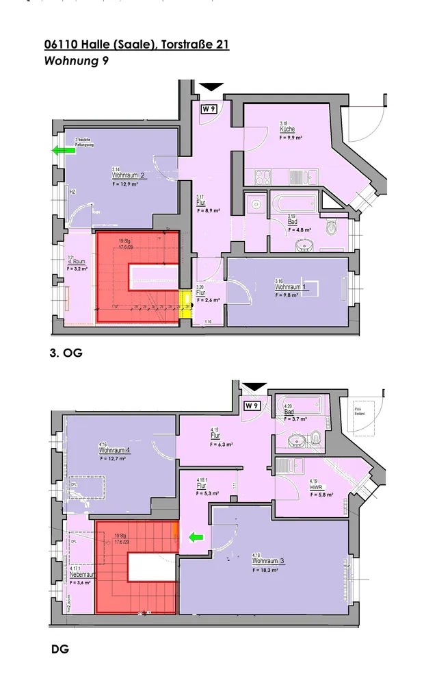 4 Zimmer Wohnung mit 104 m² in Halle (Saale) – Bild 1