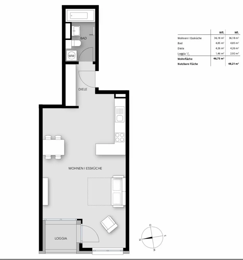 1 Zimmer Wohnung mit 47 m² in München – Bild 5