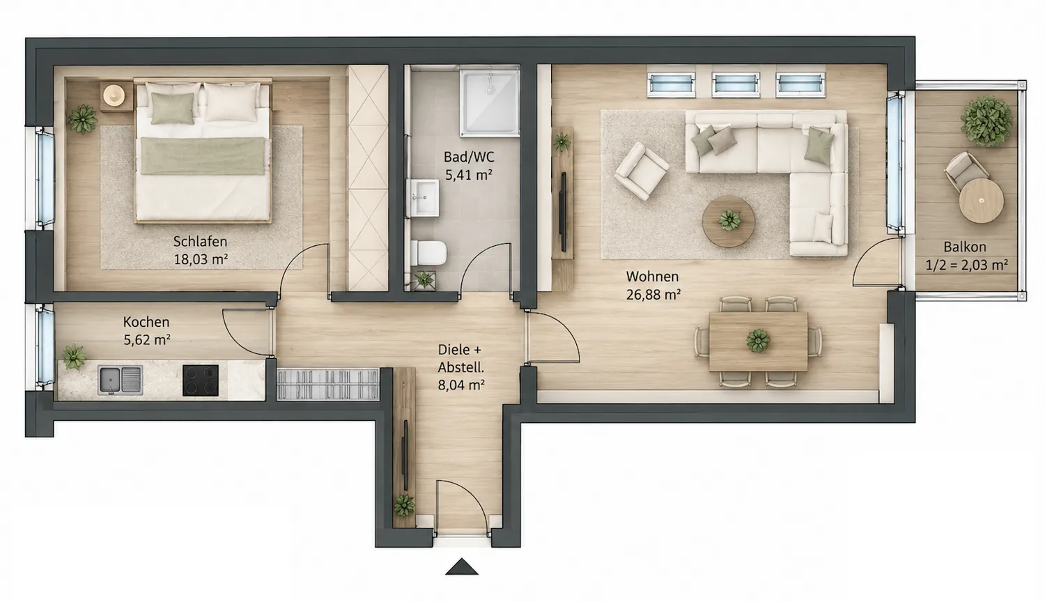 2 Zimmer Wohnung mit 65 m² in München – Bild 7