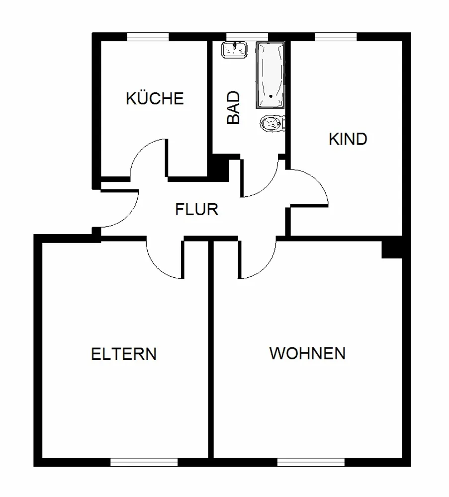3 Zimmer Wohnung mit 57 m² in Gelsenkirchen – Bild 2