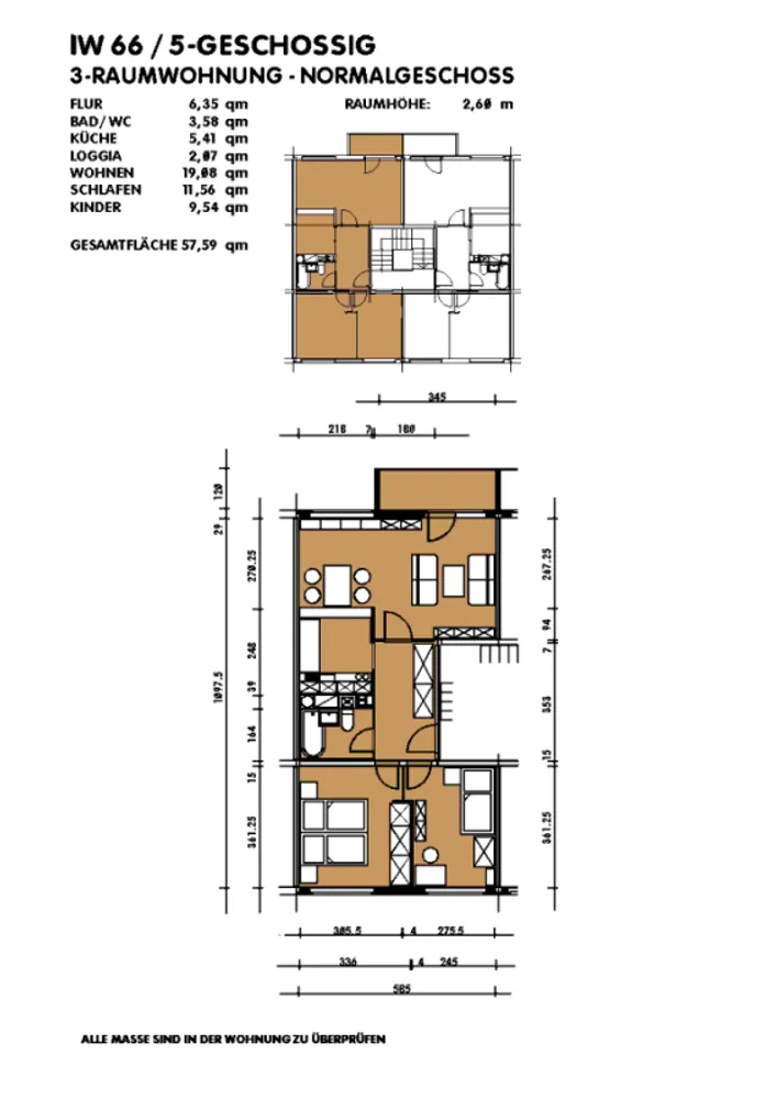 3 Zimmer Wohnung mit 57 m² in Dresden – Bild 2