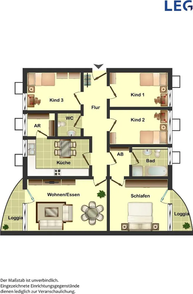 5 Zimmer Wohnung mit 107 m² in Münster – Bild 5