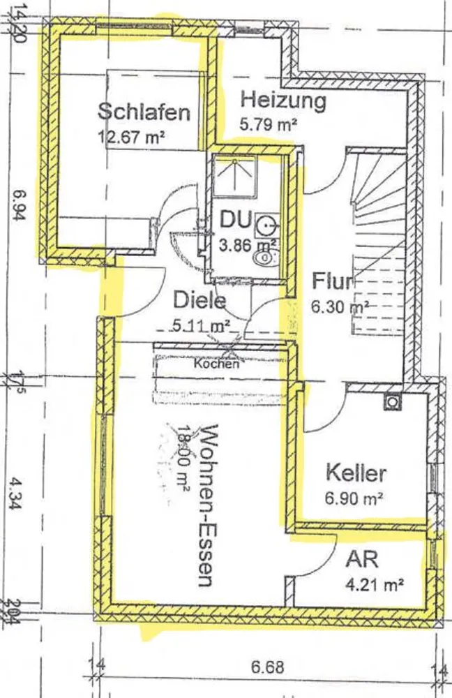 2 Zimmer Wohnung mit 45 m² in Heidelberg – Bild 3