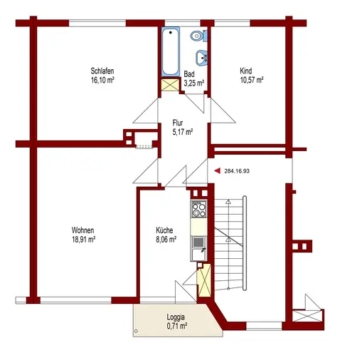 3 Zimmer Wohnung mit 63 m² in Oldenburg – Bild 4
