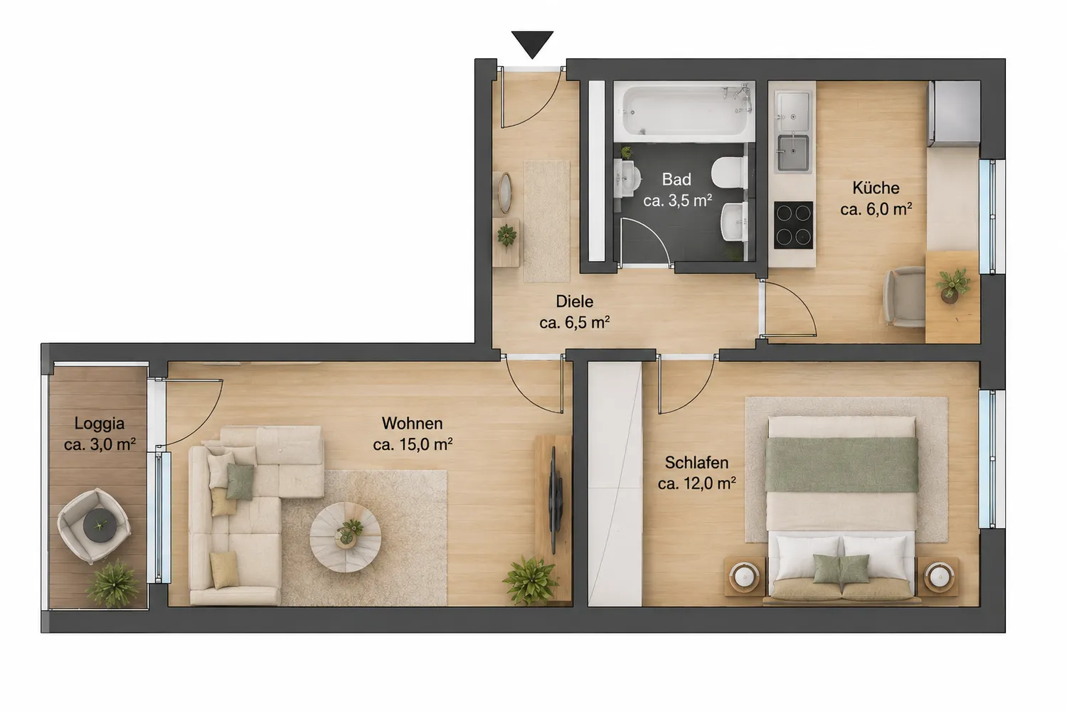 2 Zimmer Wohnung mit 56 m² in Köln – Bild 9