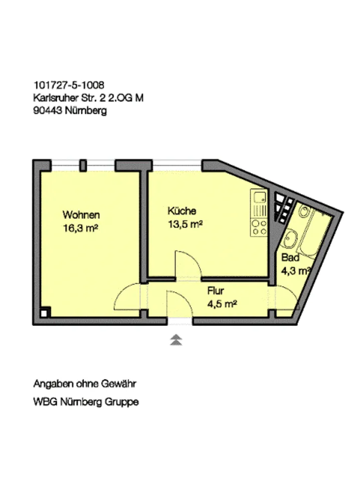 1 Zimmer Wohnung mit 39 m² in Nürnberg – Bild 9