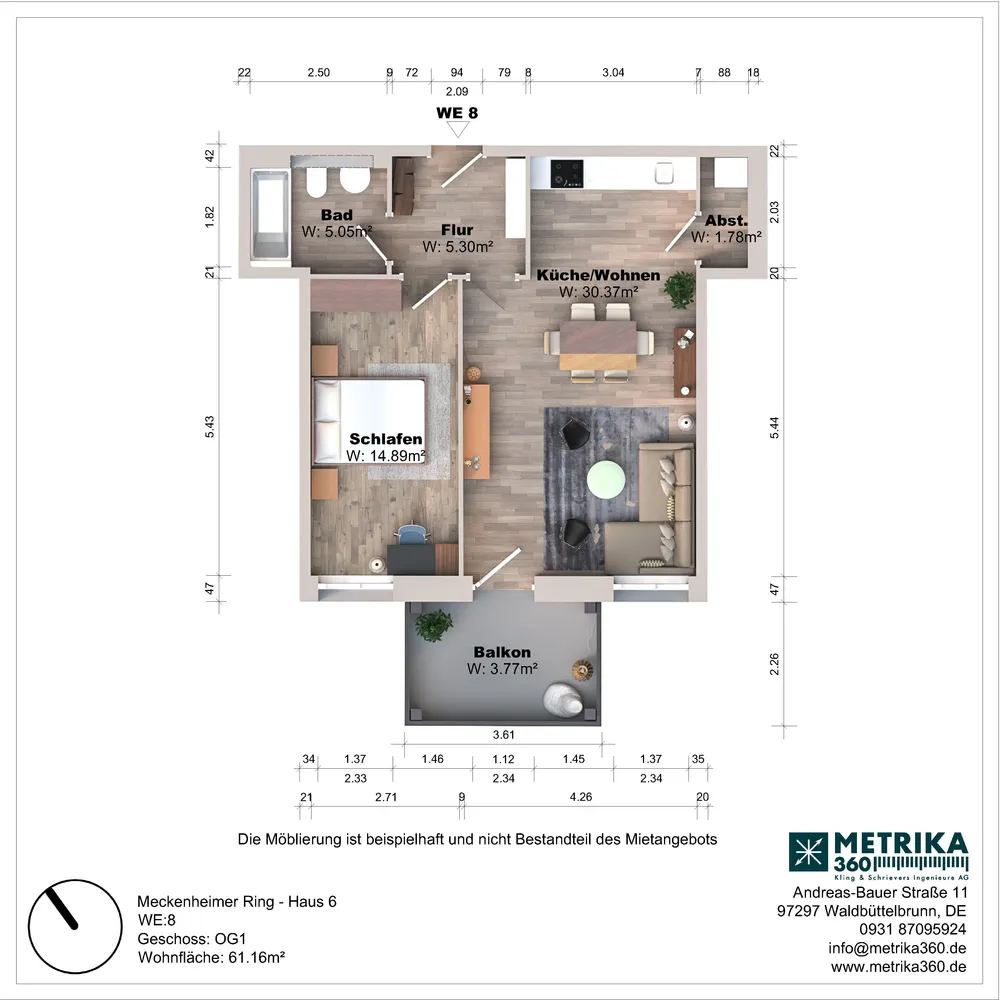 2 room apartment with 61 m² in Bernau bei Berlin – Photo 1