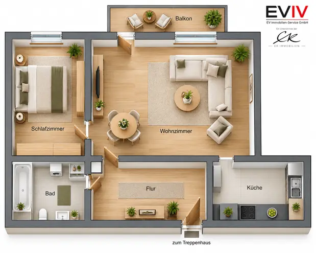 2 Zimmer Wohnung mit 47 m² in Bremen – Bild 2