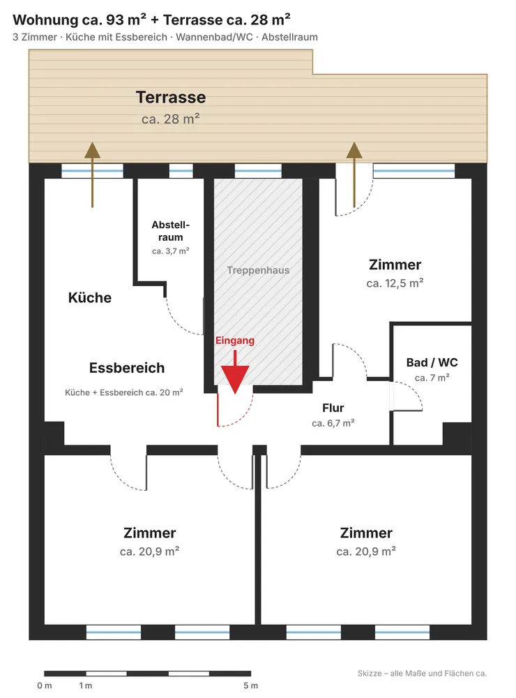4 Zimmer Wohnung mit 105 m² in Essen – Bild 1