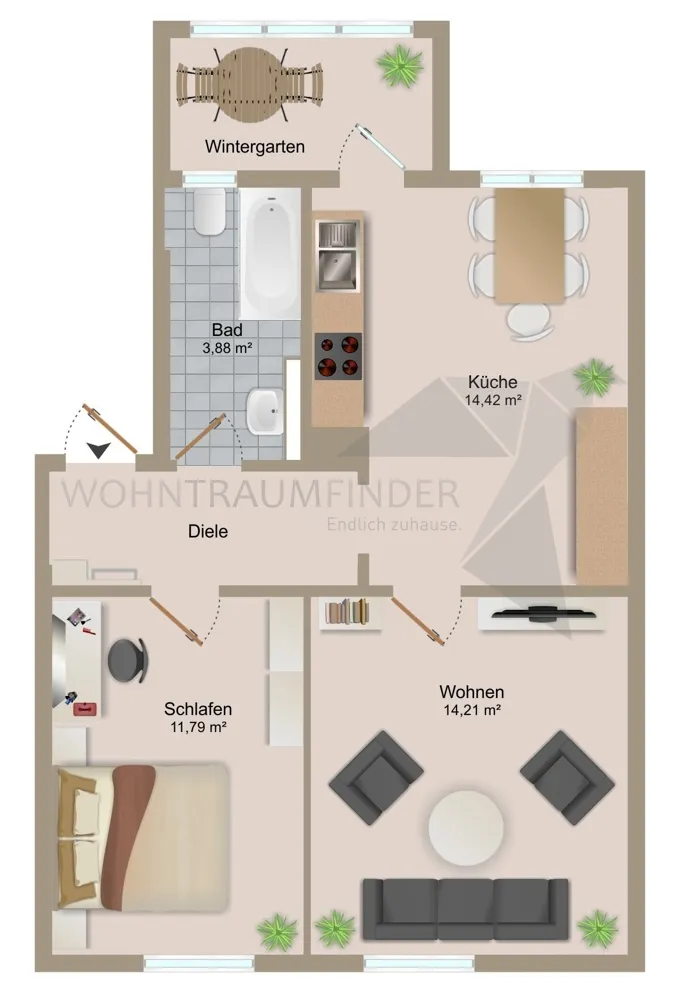 2 room apartment with 52 m² in Zwickau – Photo 11