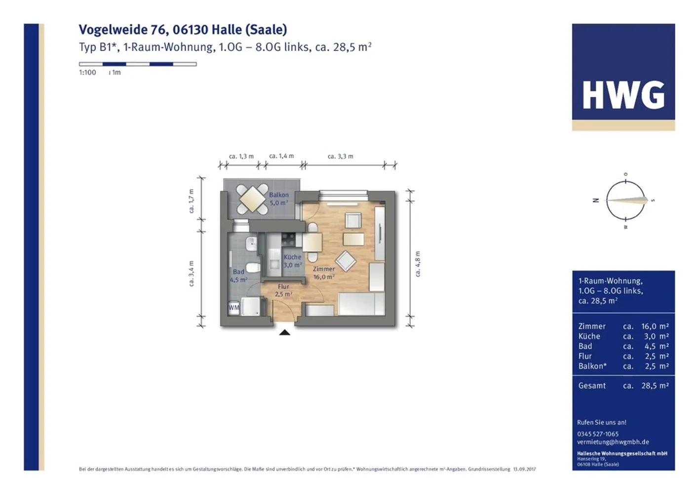 1 Zimmer Wohnung mit 30 m² in Halle (Saale) – Bild 6