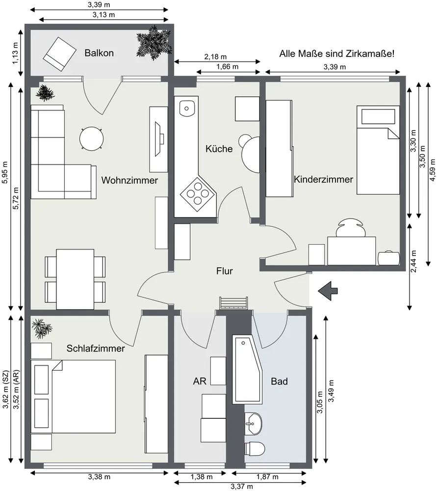 3 Zimmer Wohnung mit 75 m² in Gera – Bild 3