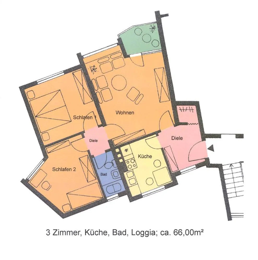 3 room apartment with 66 m² in Kassel – Photo 2