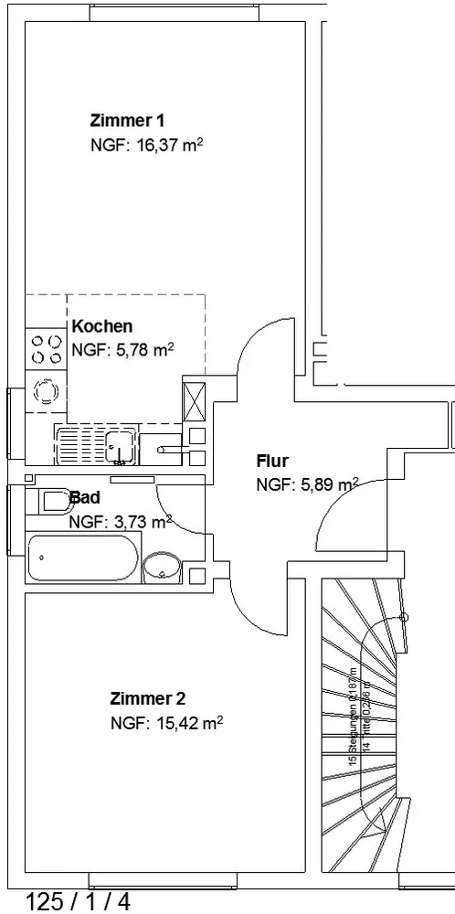 2 room apartment with 48 m² in Kassel – Photo 2
