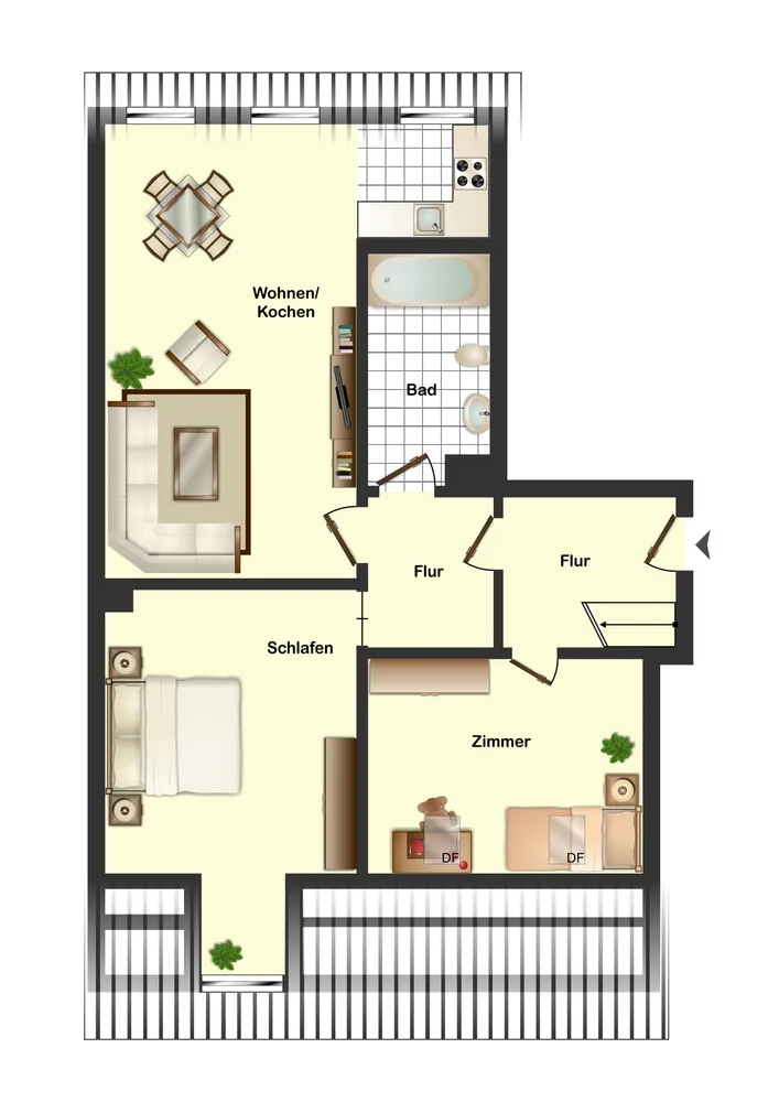 3 Zimmer Wohnung mit 65 m² in Herne – Bild 3