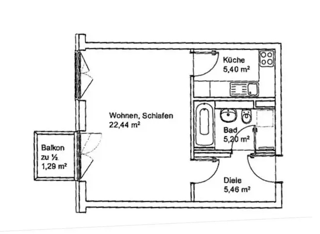 1 Zimmer Wohnung mit 40 m² in München – Bild 8