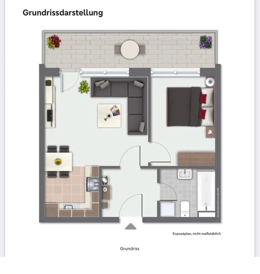 2 Zimmer Wohnung mit 50 m² in Detmold – Bild 3