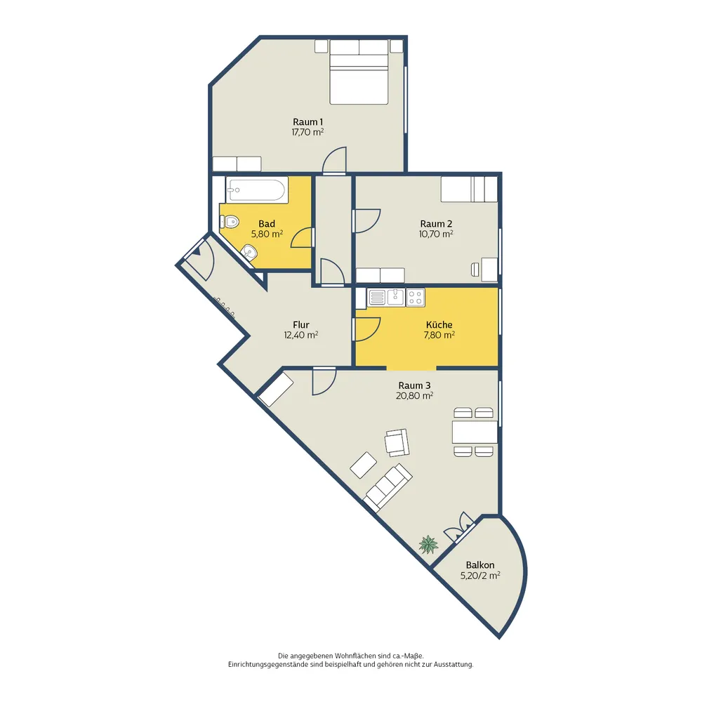 3 Zimmer Wohnung mit 78 m² in Leipzig – Bild 4