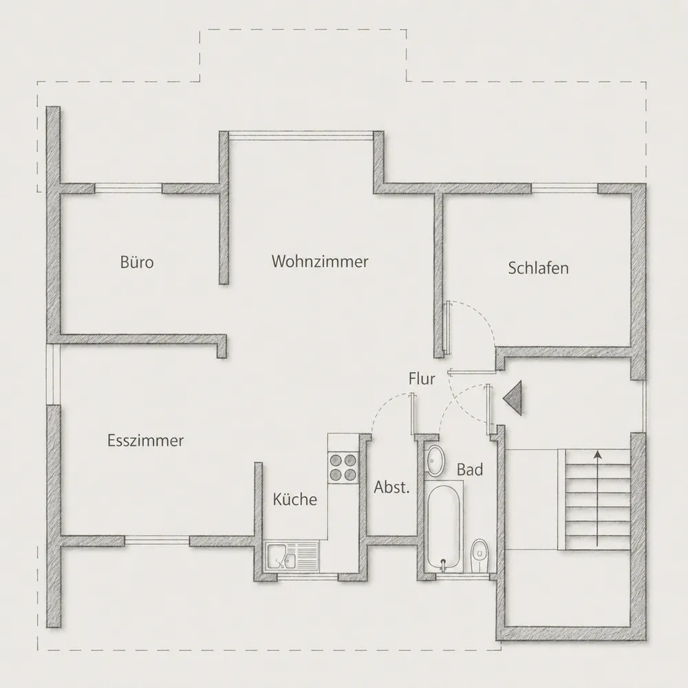3 Zimmer Wohnung mit 62 m² in Augsburg – Bild 2
