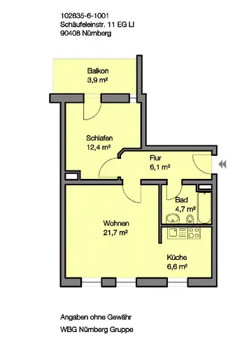 2 Zimmer Wohnung mit 54 m² in Nürnberg – Bild 10