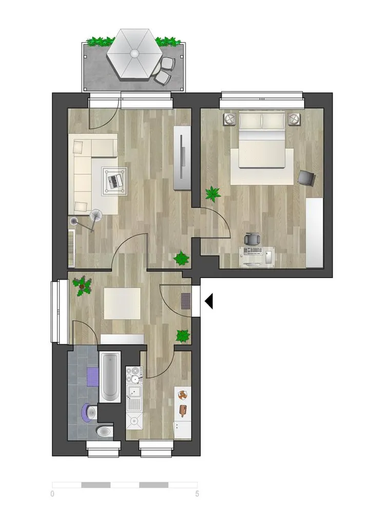 2 room apartment with 48 m² in Chemnitz – Photo 6