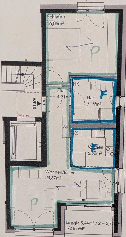 2 Zimmer Wohnung mit 61 m² in Nürnberg – Bild 2