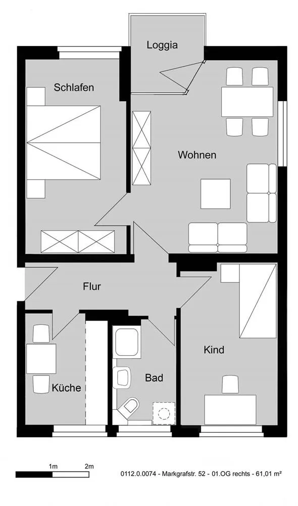 3 room apartment with 61 m² in Hanover – Photo 3