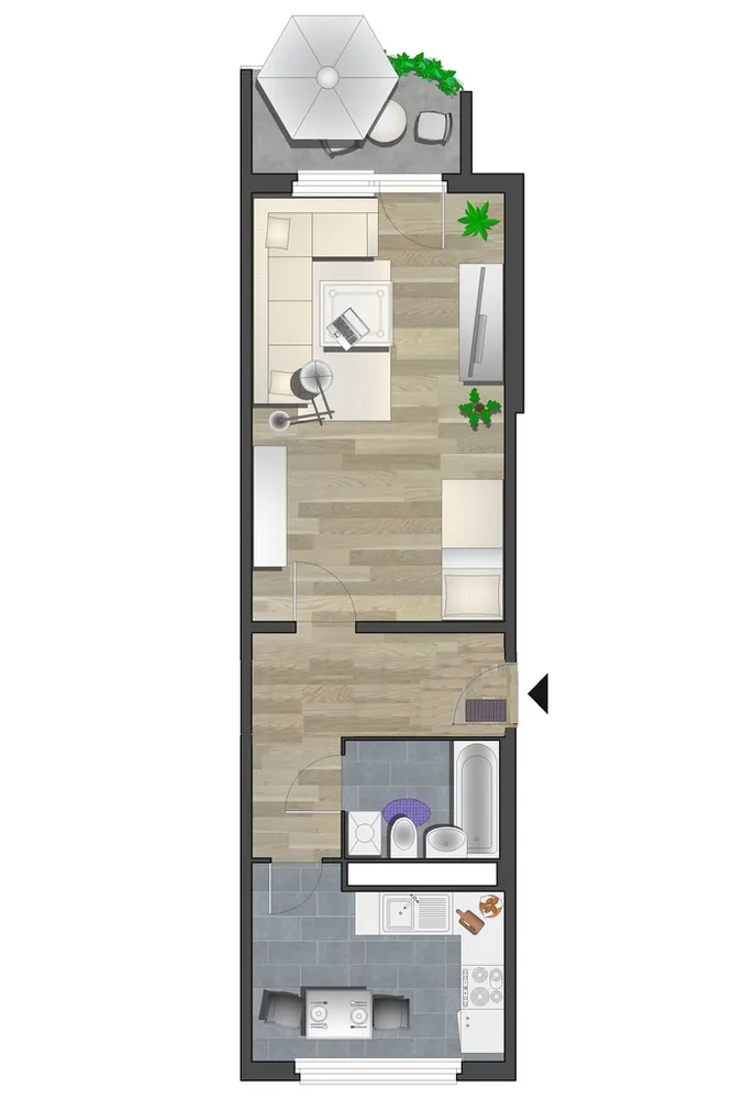1 room apartment with 41 m² in Chemnitz – Photo 6
