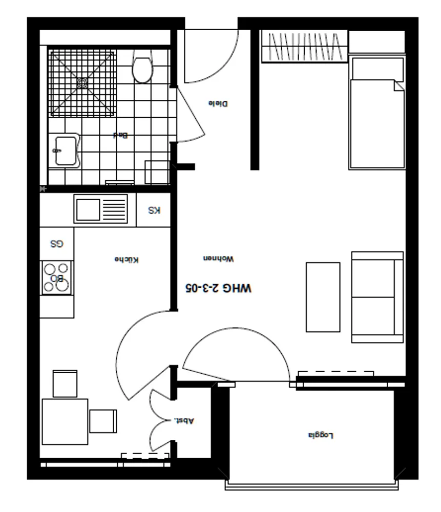 1 Zimmer Wohnung mit 42 m² in Freiburg im Breisgau – Bild 2