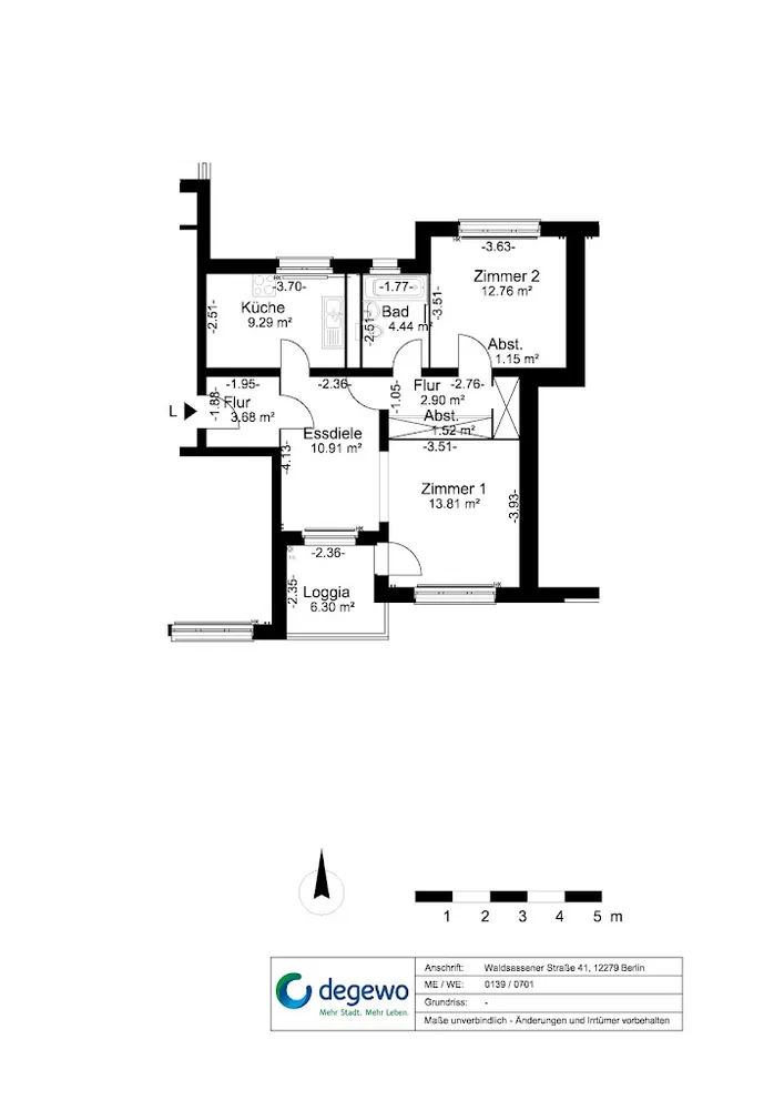 2 room apartment with 63 m² in Berlin – Photo 11