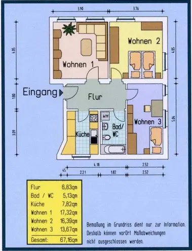3 Zimmer Wohnung mit 67 m² in Dresden – Bild 2